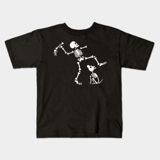 Go fetch bone dog skeleton arm hand Kids T-Shirt